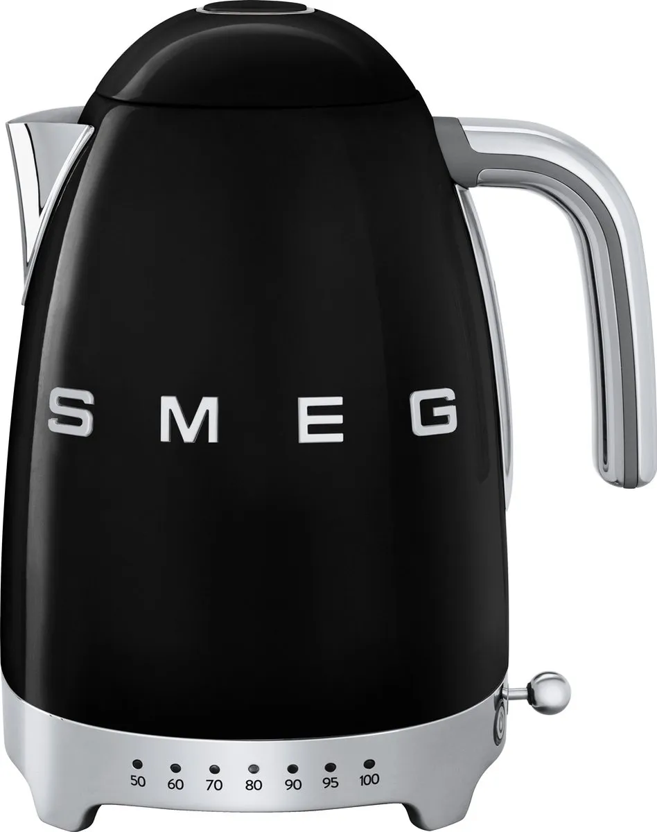 Smeg KLF04 Waterkoker 1,7L - 7 Temperaturen - Zwart
