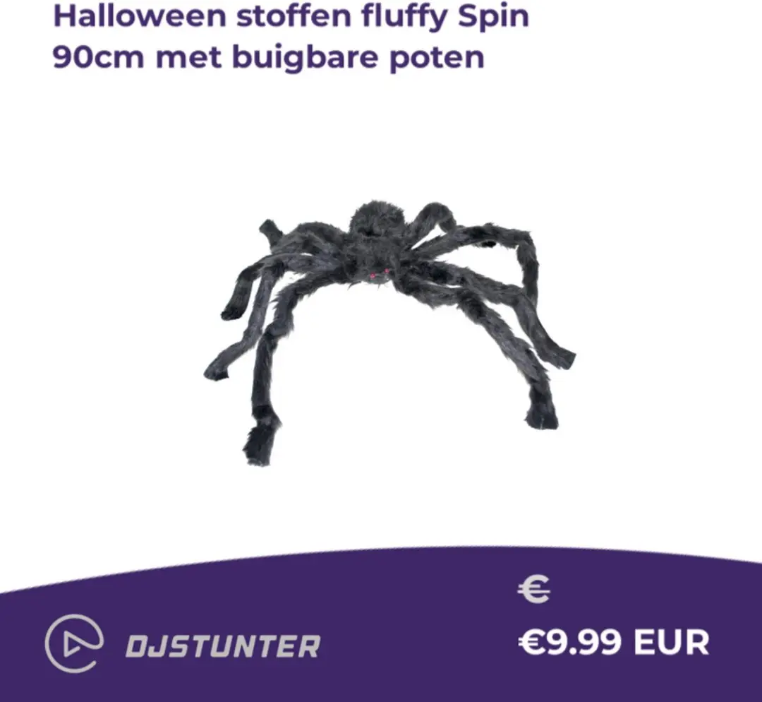 Espa Halloween Spin 90cm Stoffen Fluffy - Zwart