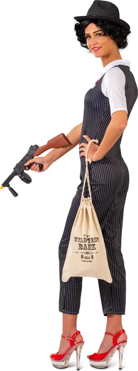 Espa Gangsterpak Dames Gwen - Rood/Wit/Zwart