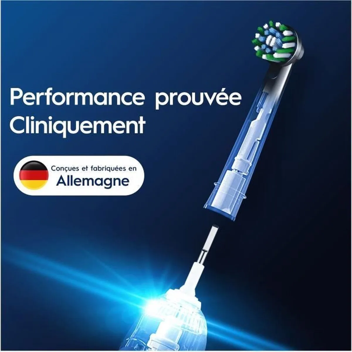 Oral-B Cross Action Pro Opzetborstels 4 Stuks - Zwart