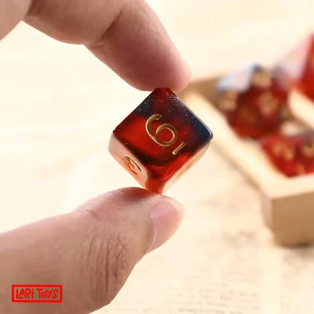 Lapi Toys Polydice D&D Dobbelsteen Set - 7-delig Rood