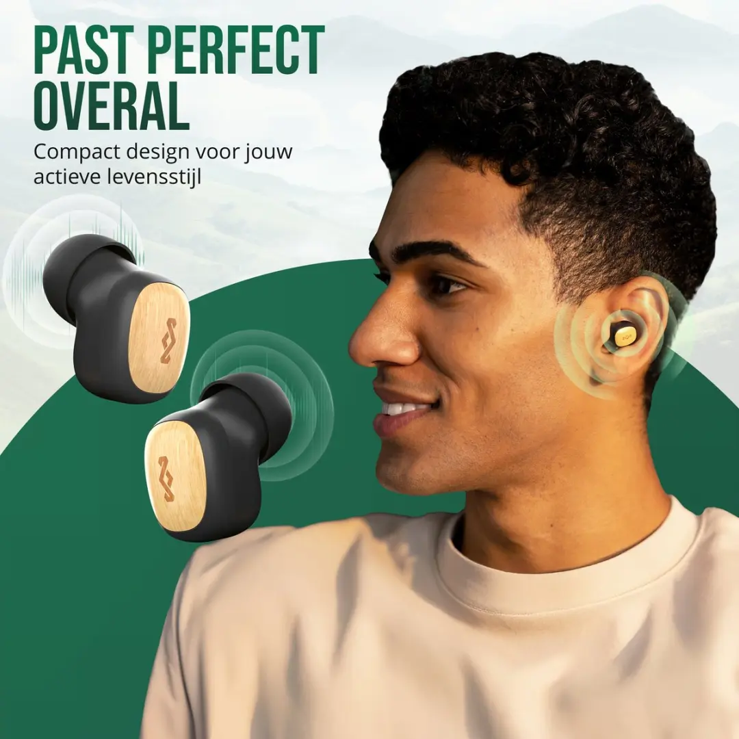 House of Marley Smile Jamaica TWS EM-JE124-SB Draadloze Oordopjes - 14 uur - Zwart