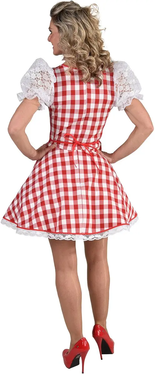 Espa Dirndljurk Rosie - XXL - Rood/Wit