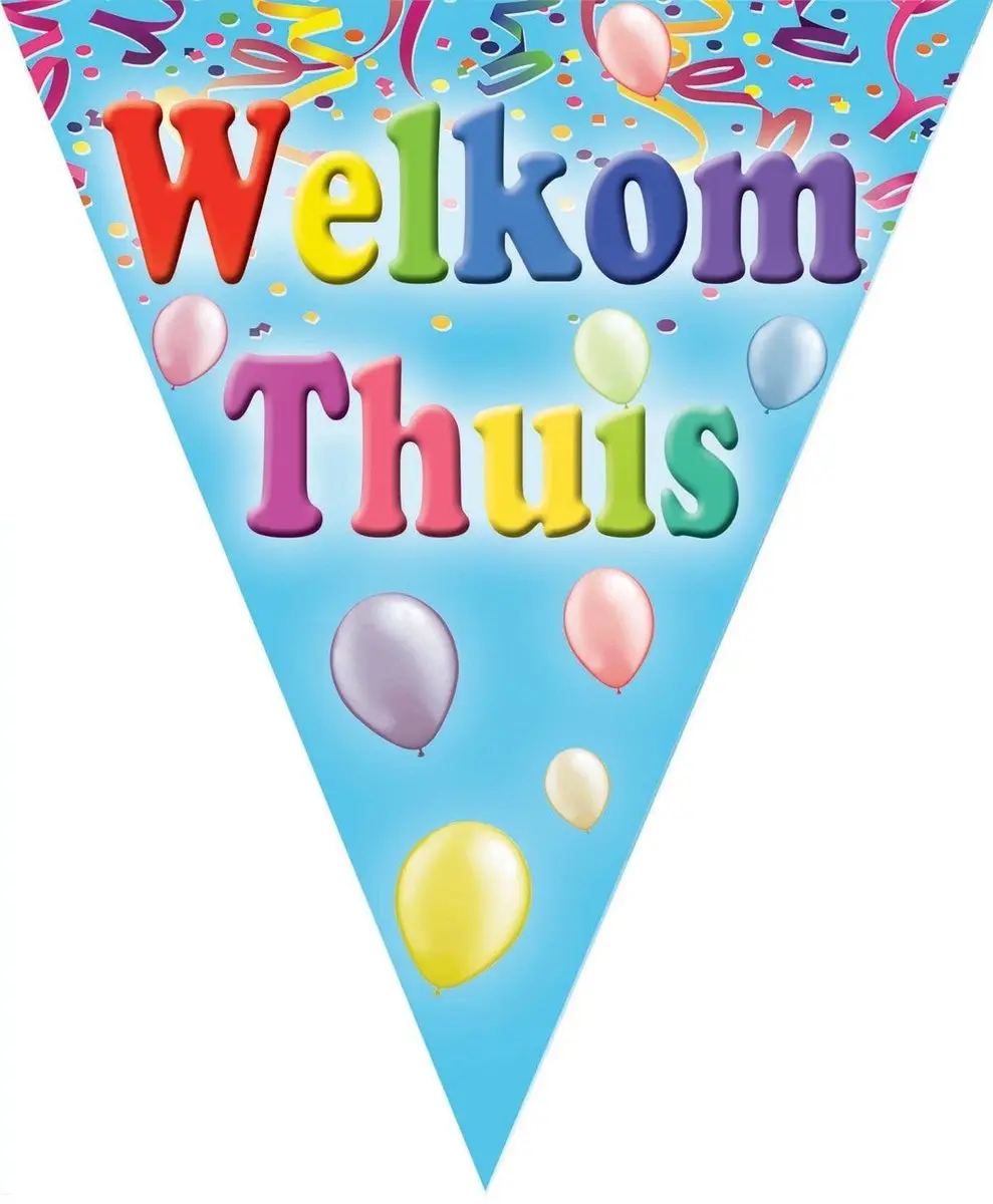 Espa Vlaggenlijn Welkom Thuis - 5m - Multikleur
