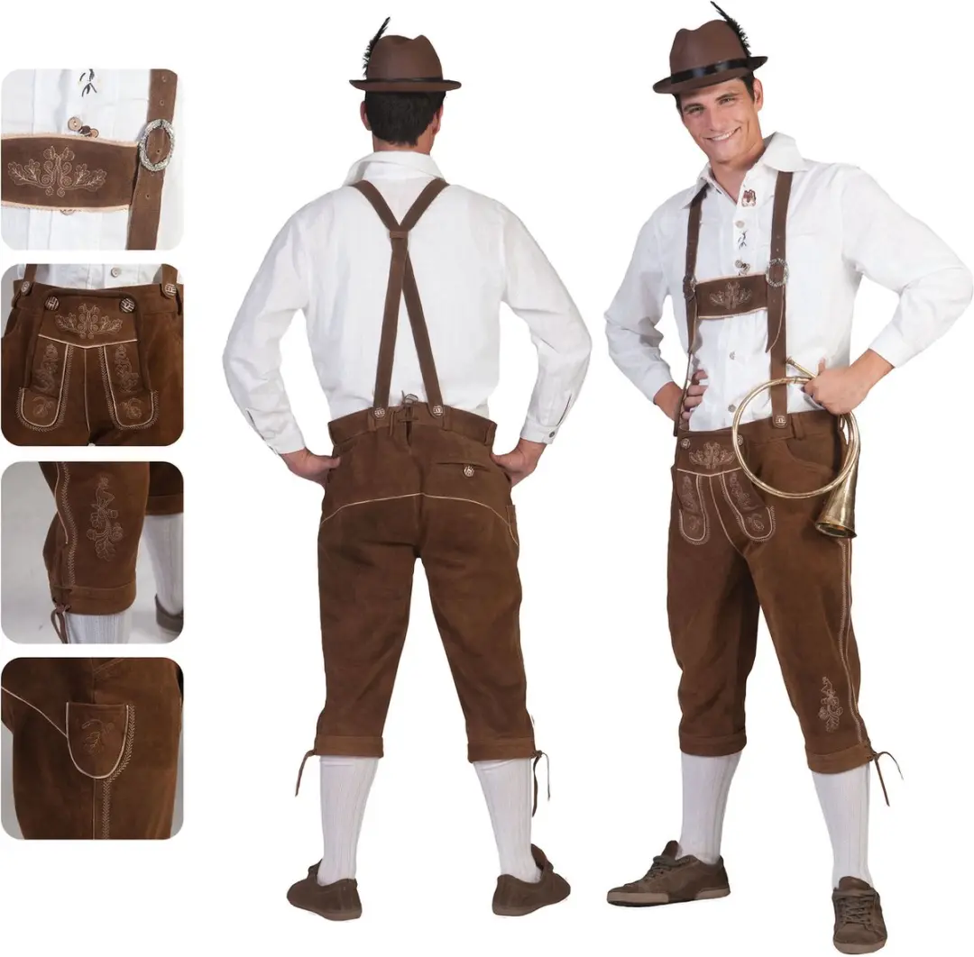 Espa Tiroler Lederhose Bernd - Maat 52/54 - Bruin