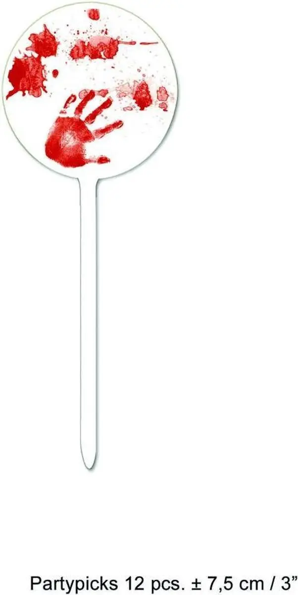 ESPA Bloedafdrukken Halloween Cocktailprikkers - Grijs/Wit