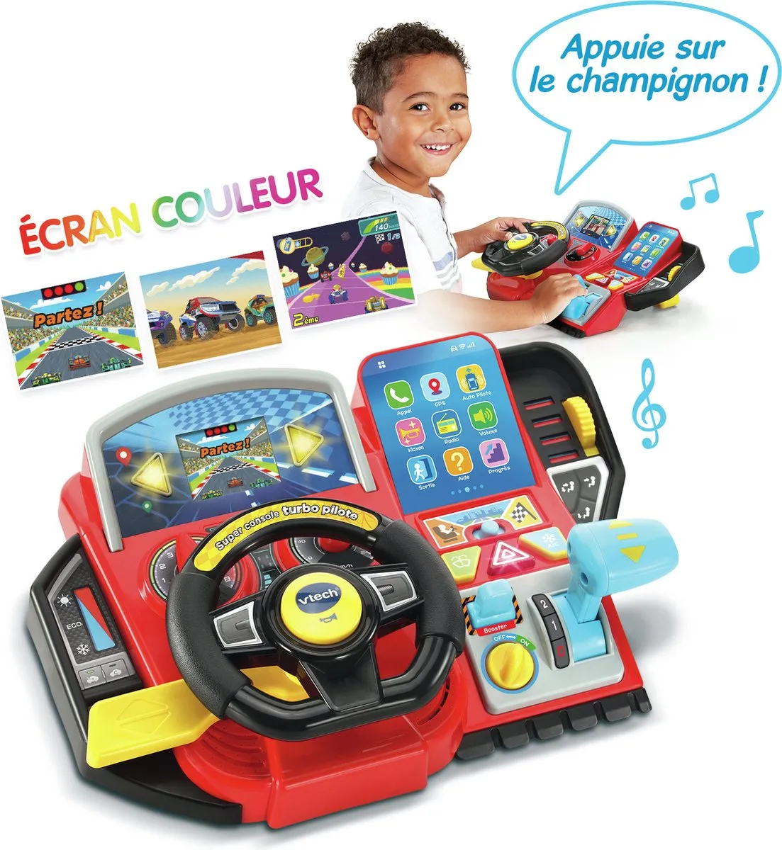 VTech Super Console Turbo Pilote 80-558905 - Groene educatieve spelcomputer
