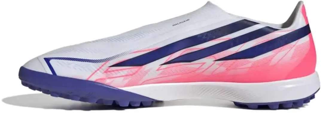 Adidas F50 Hyperfast League Laceless TF Voetbalschoenen 45 1/3 - Ftwr White/Solar Purple