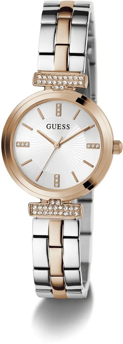 Guess Array GW0762L Horloge - Zilver/Roségoud
