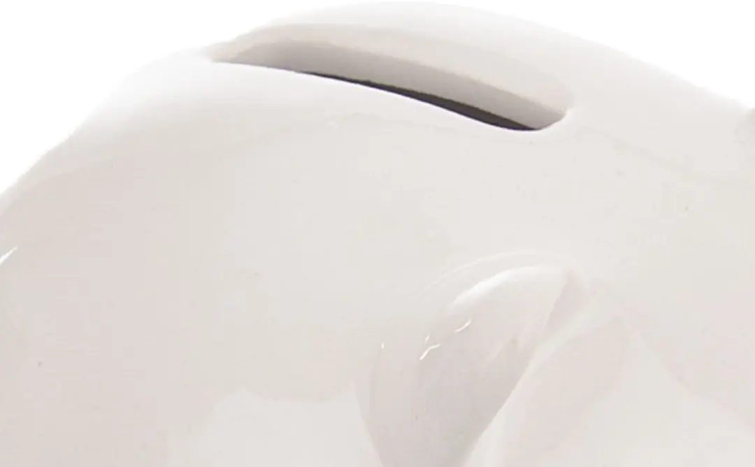 Orion Keramische Spaarpot 10cm Klavertjevier - Wit