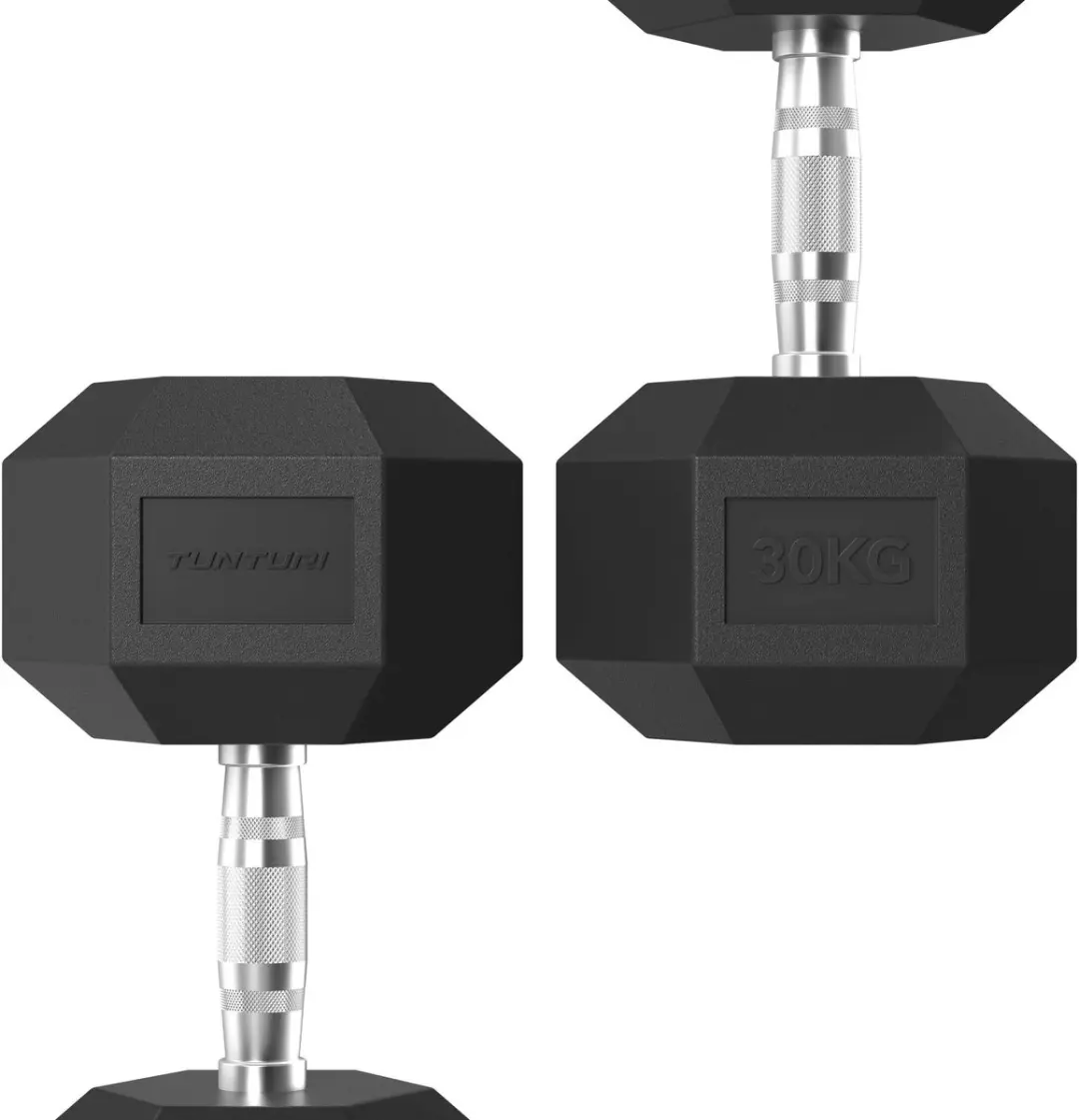 Tunturi Platinum Hexa Dumbbell 30kg - Zwart