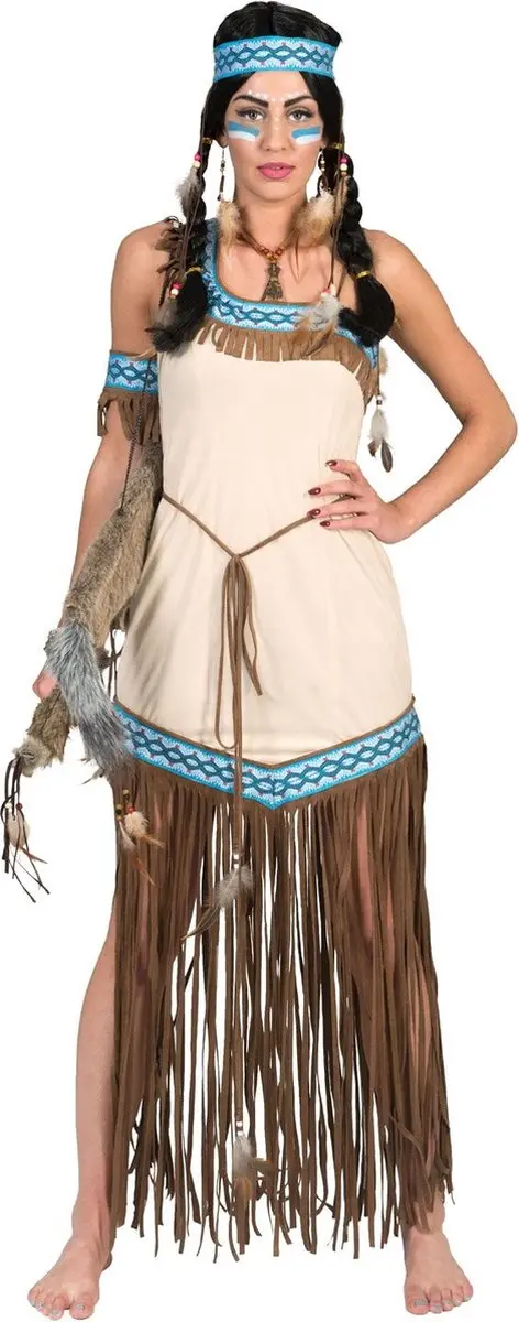 Espa Indianenjurkje Teepee Vrouw - XXL/XXXL - Blauw/Wit/Bruin