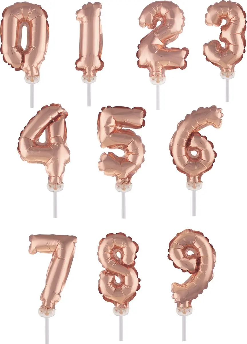 Espa Taarttopper Ballon Nummer 12,7cm - Roze - afbeelding 6 van 6