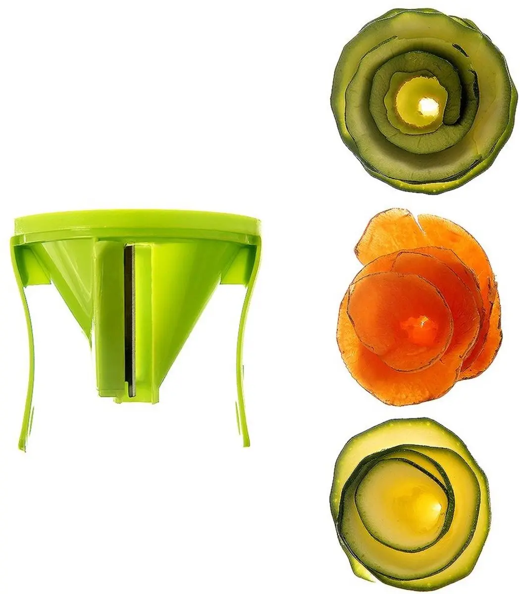 Orion Spiraalsnijder Groenten 3-in-1 Roterend - Wit/Groen