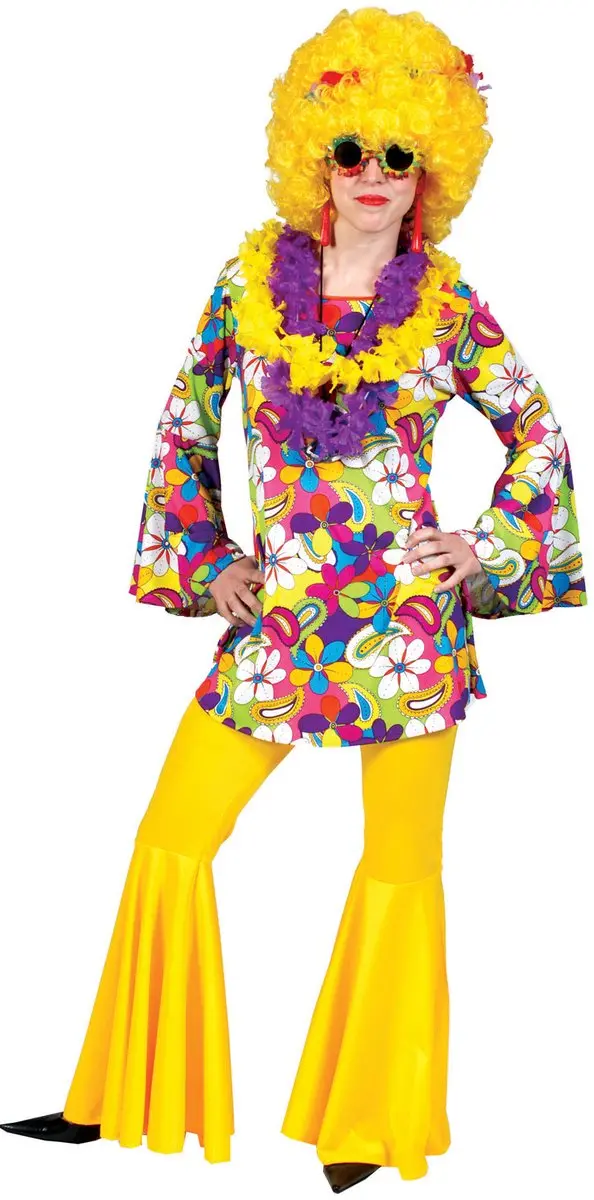 Espa Flower Power Hippie Blouse - Maat S/M - Regenboog