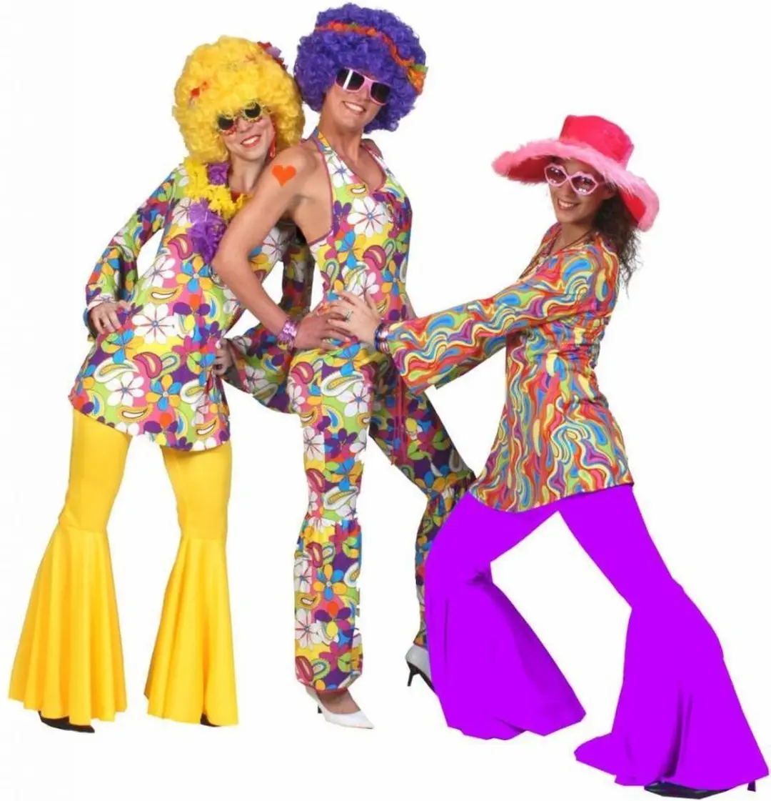 Espa Flower Power Hippie Blouse - Maat S/M - Regenboog