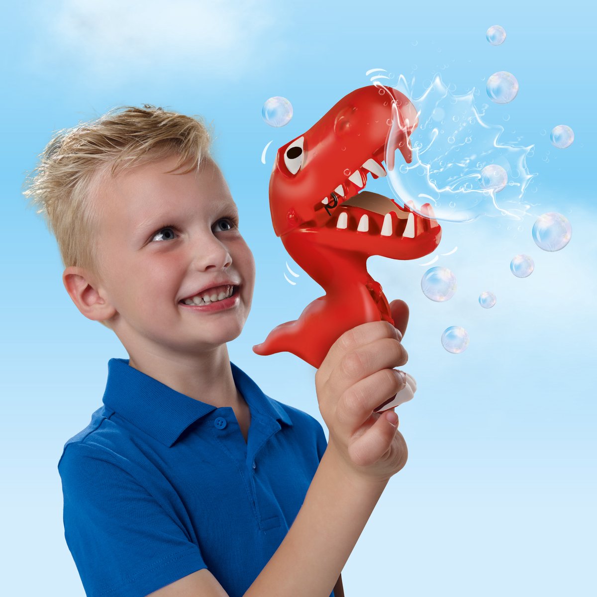 SES - Bubble Happer Dino - sterk bellenblaassop - goed uitwasbaar - met happende dino - Dinosaurus Speelgoed