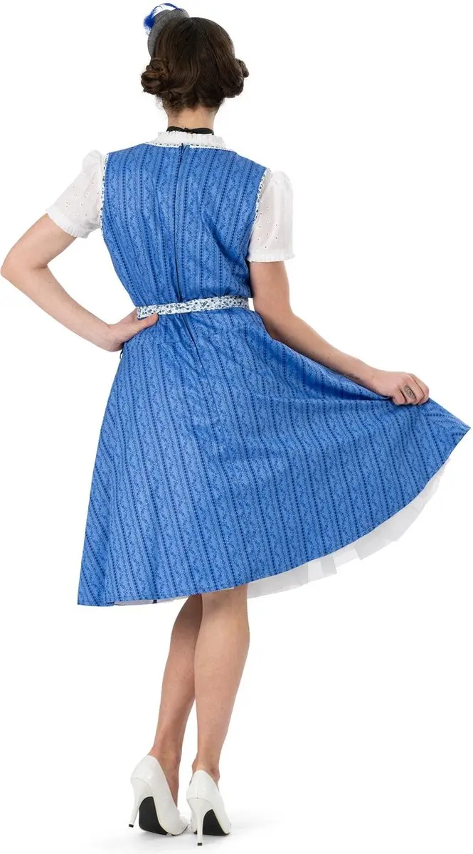 Espa Dirndljurk Heidi - S/M - Blauw/Wit - afbeelding 6 van 6