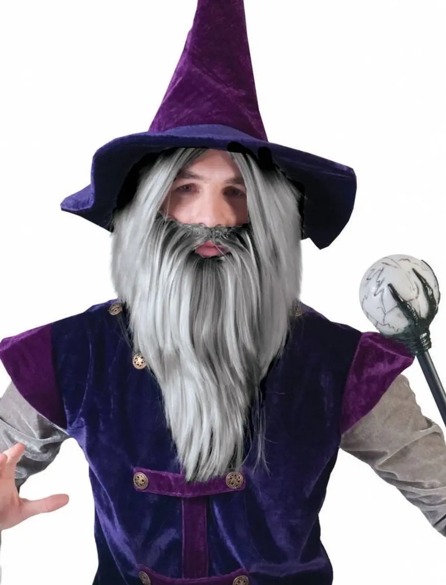 Espa Tovenaar Halloween Pruik Grijs
