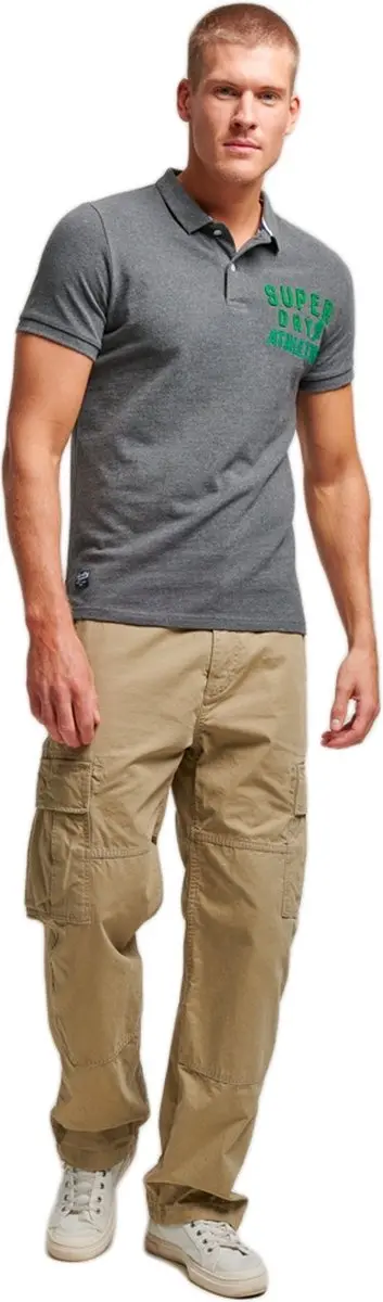 Superdry Vintage Superstate Poloshirt - S - Rich Charcoal Marl