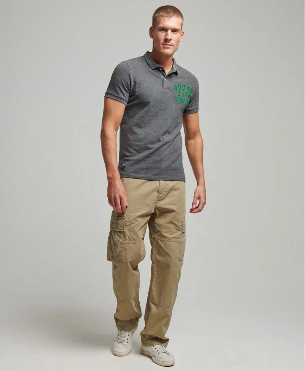 Superdry Vintage Superstate Poloshirt - S - Rich Charcoal Marl