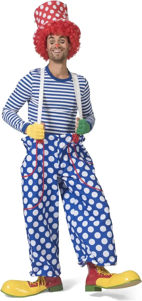 Espa Clownsbroek Bassie - One Size - Blauw