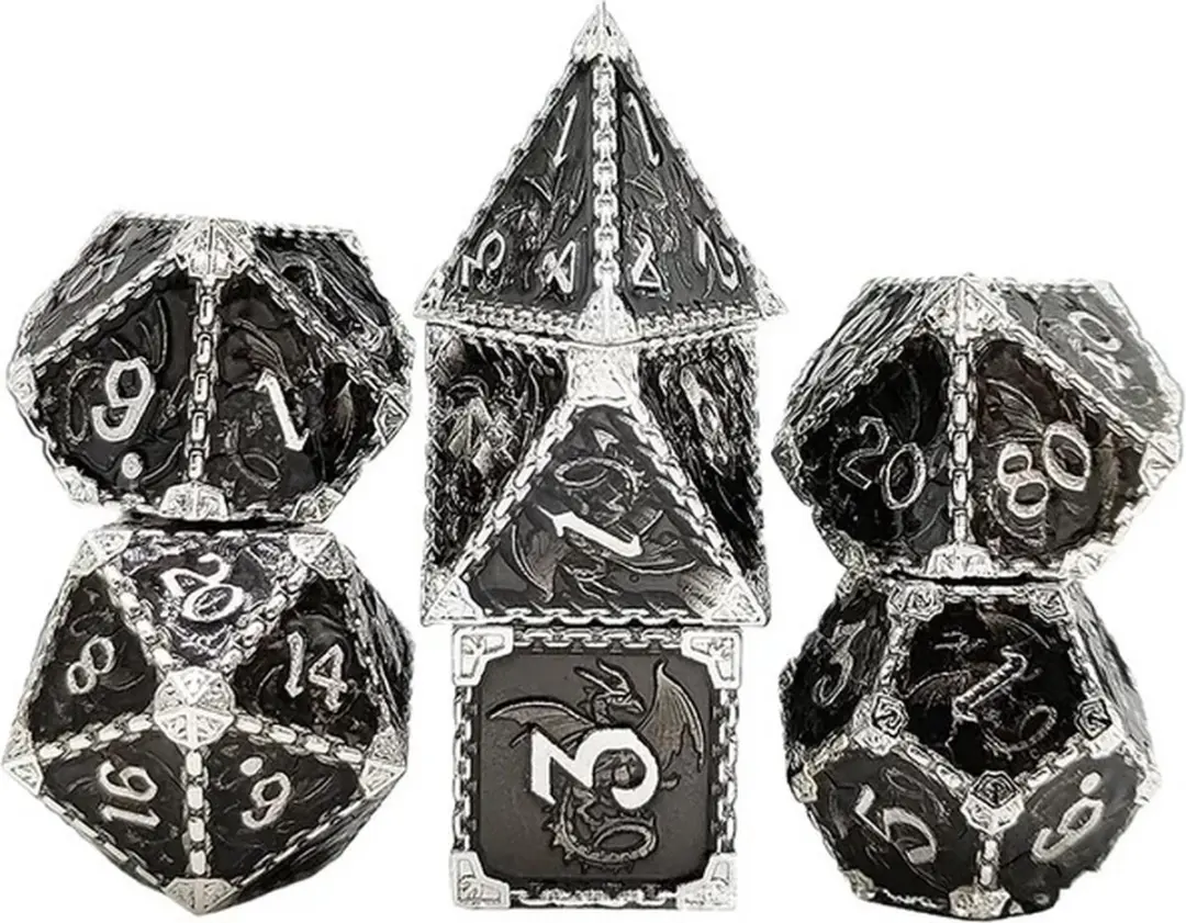 Lapi Toys DnD Polydice Metalen Dobbelstenen