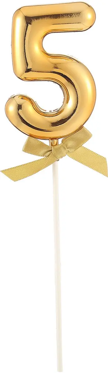 Espa Gouden Cijfertaarttopper 12,7cm - Strik - afbeelding 4 van 6