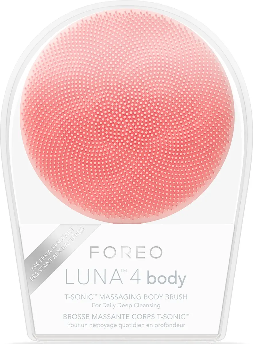 FOREO LUNA 4 Body T-Sonic Massageborstel - 8 Snelheden - Peach