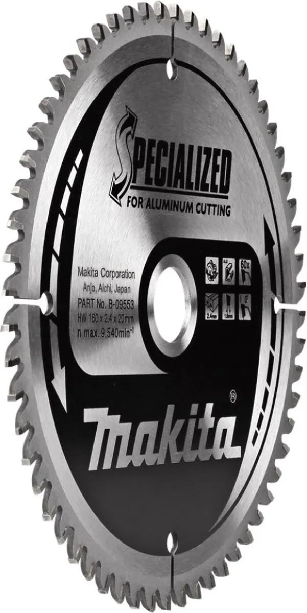Makita B-33233 Cirkelzaagblad Aluminium 160mm - 60T