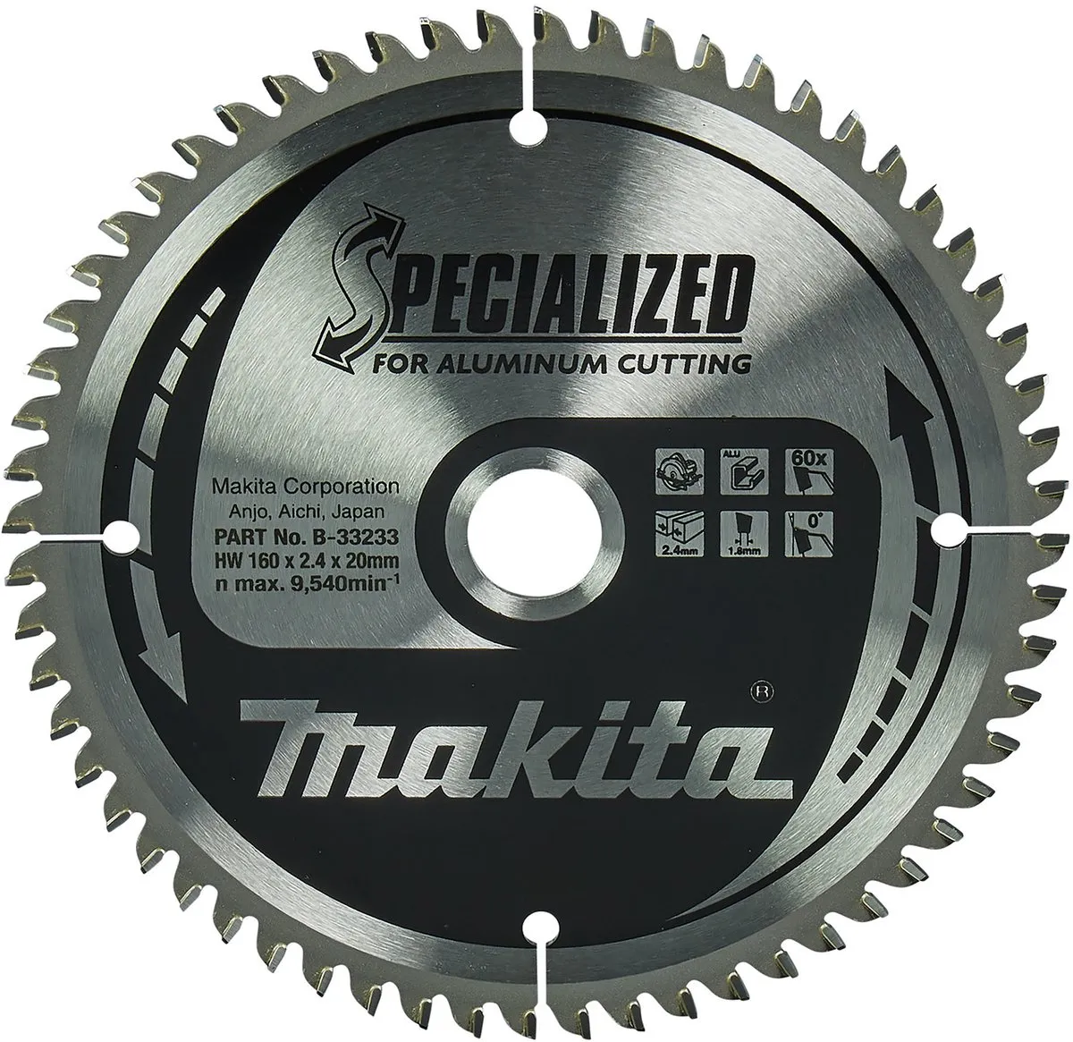 Makita B-33233 Cirkelzaagblad Aluminium 160mm