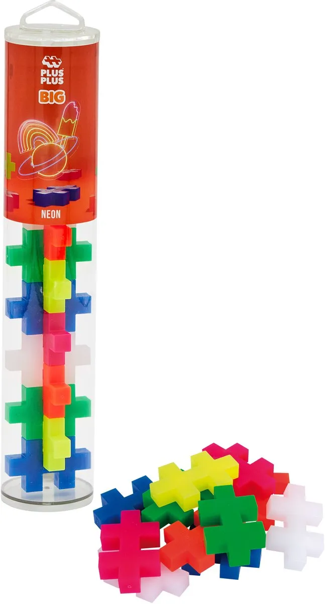 Plus-Plus BIG Tube Neon Bouwset 15-delig