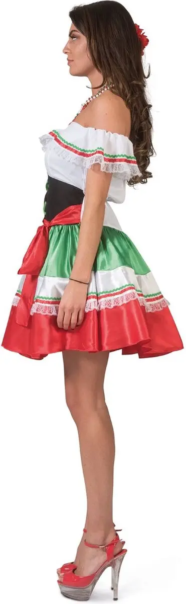 Espa Mexicaanse jurk Maria - Rood/Groen/Wit