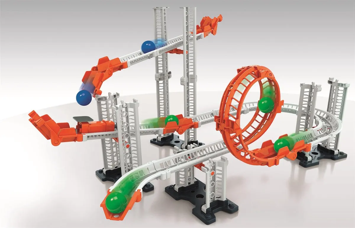 Clementoni Action & Reaction Knikkerbaan Starterset - 50 Onderdelen - Multicolor