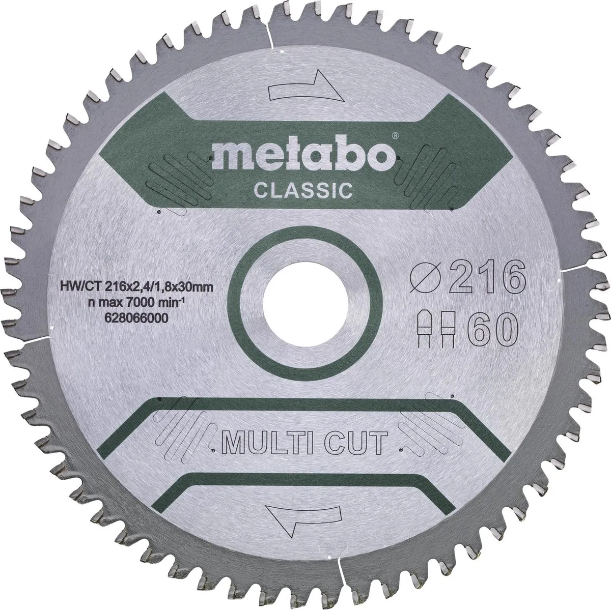 Metabo 628066000 Multi Cut Cirkelzaagblad 216mm