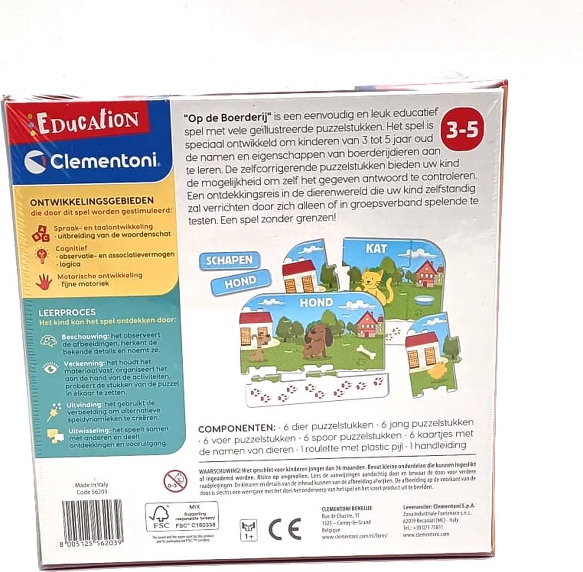 Clementoni Education Op De Boerderij Tweetalig Spel - 2 Spelers