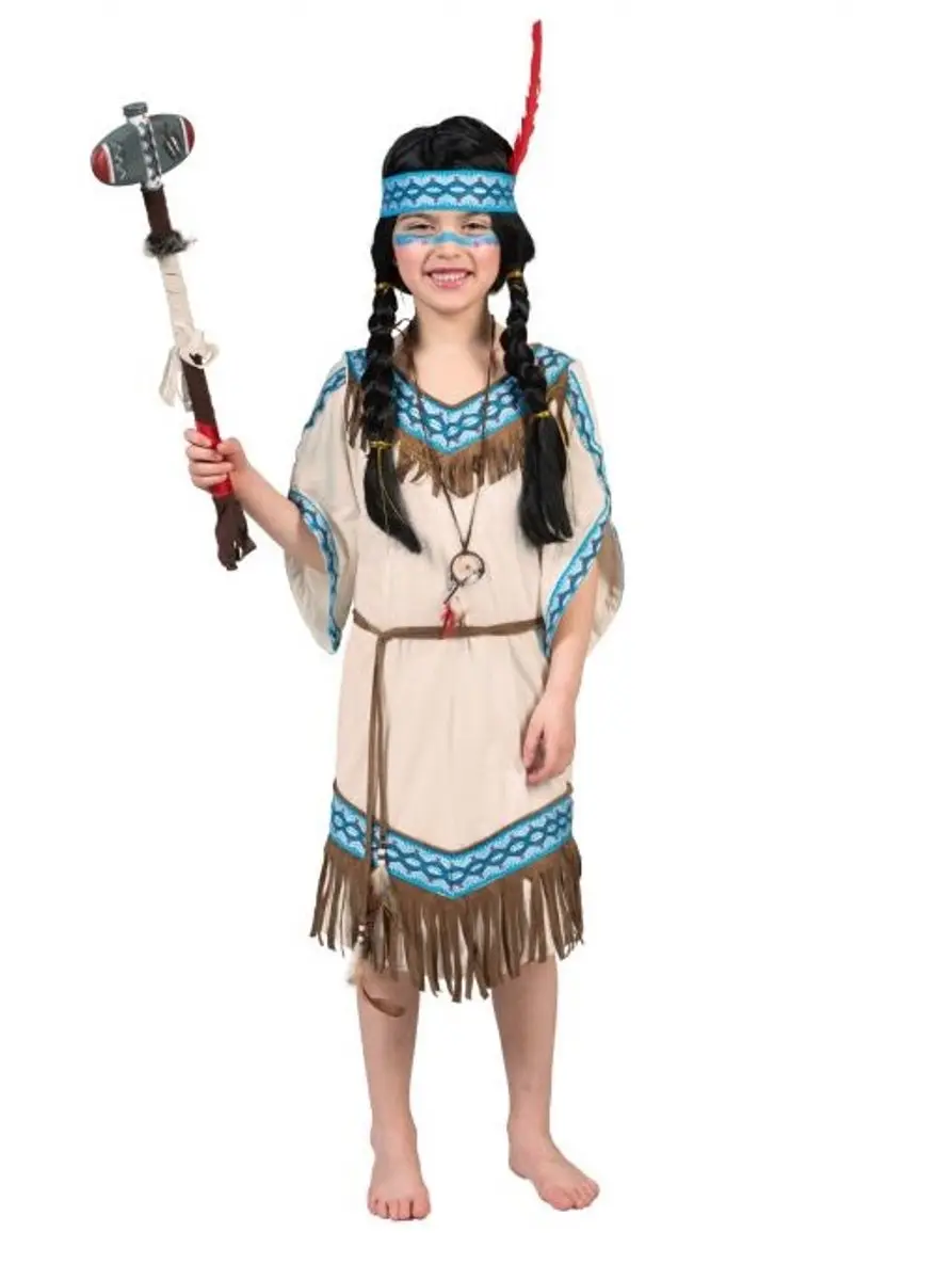 Espa Indianenjurkje Teepee - Maat 128 - Blauw/Wit
