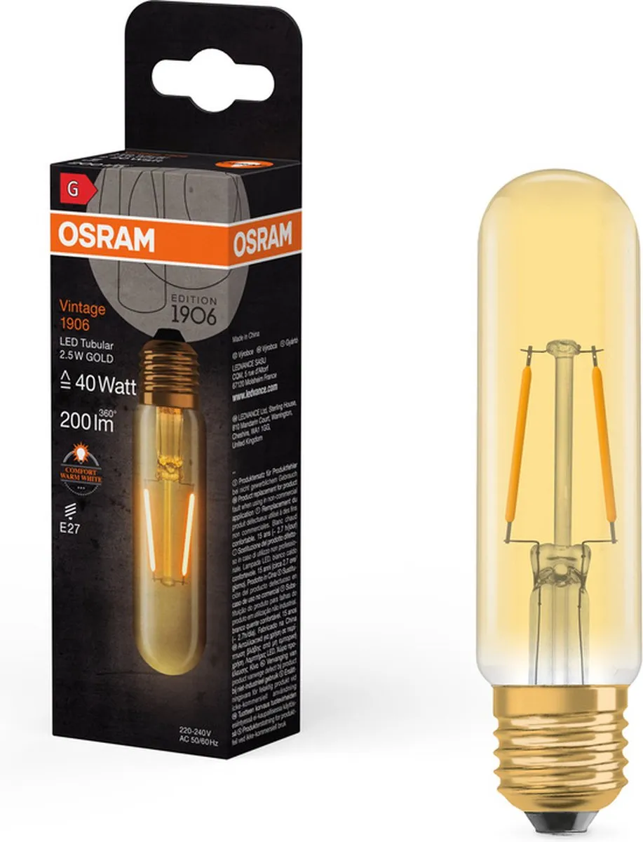 LEDVANCE Vintage 1906 E27 2.5W 200lm - Goud