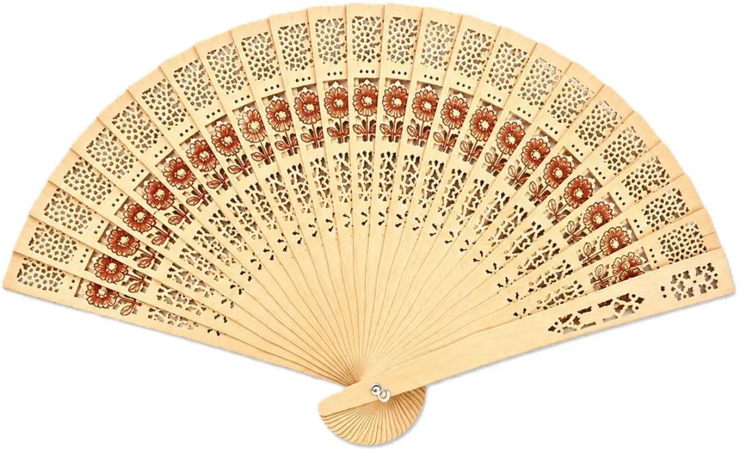 Bellatio Design Aziatische Handwaaier Beige