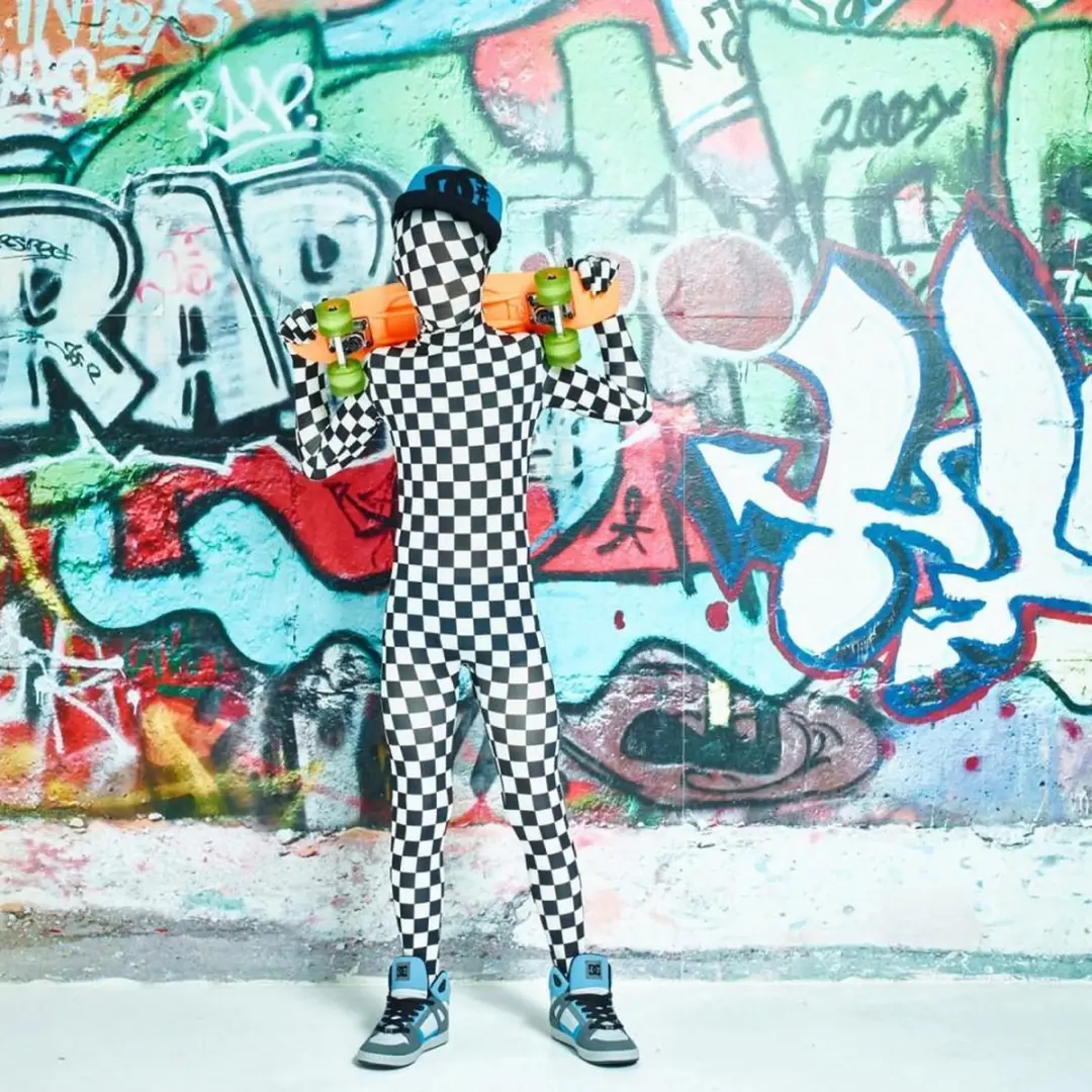 Espa Morphsuit Geblokt Zwart/Wit - Maat L