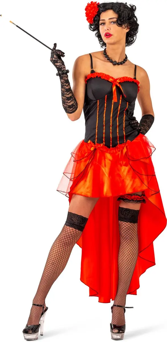 Espa Burlesque Jurk Briana - Rood/Zwart - L/XL