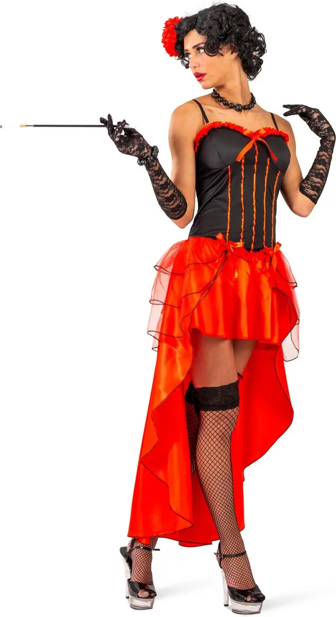 Espa Burlesque Jurk Briana - Rood/Zwart - L/XL - afbeelding 6 van 6