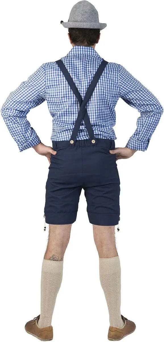 Espa Tiroler Lederhose Gustav Heren - M/L - Blauw