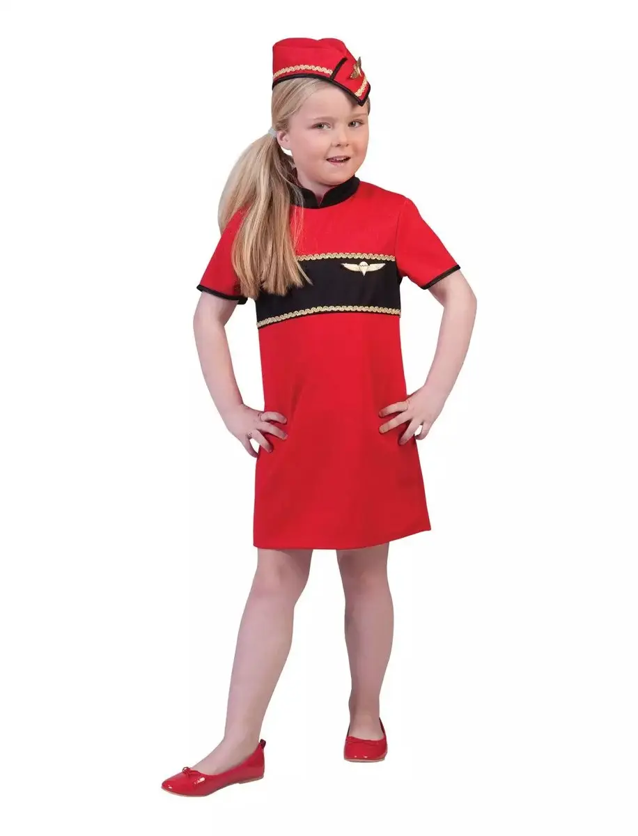 Espa Stewardess Pakje Kind - Maat 140 Rood/Zalm