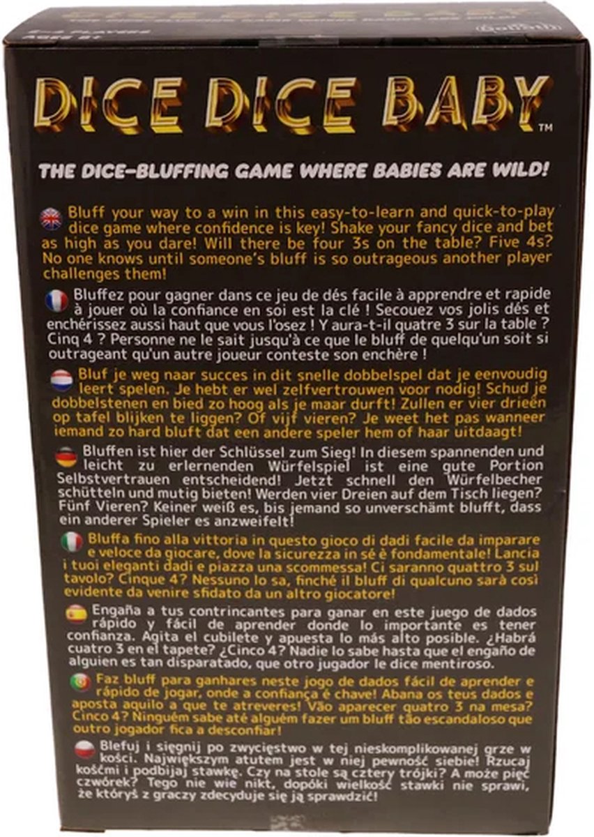 Dice Dice Baby - Bluf je weg naar succes! - Dobbelspel