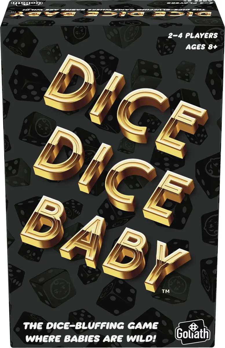 Goliath Dice Dice Baby Dobbelspel - 20 Stuks (4x5) - Zwart/Goud - afbeelding 6 van 6
