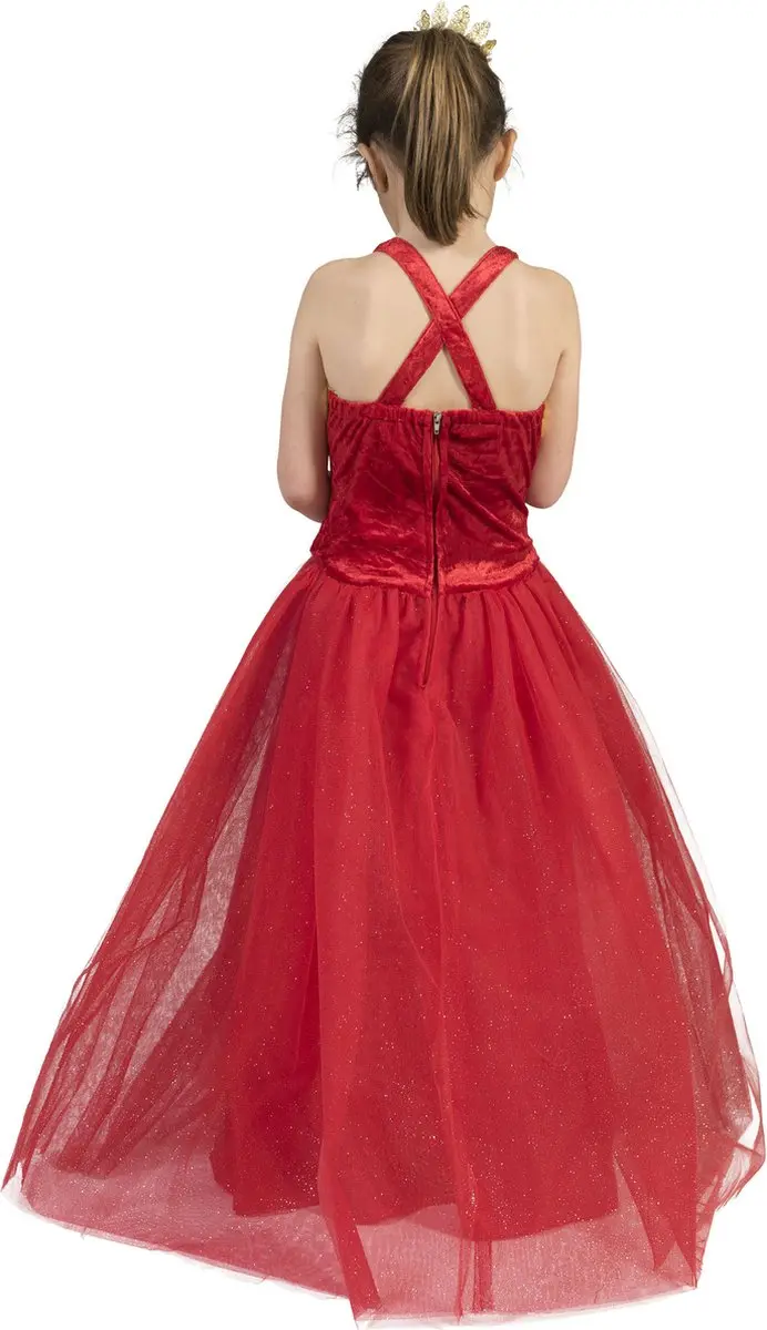 Espa Funny Fashion Koningin Ambrosia Prinsessenjurk 116 - Rood