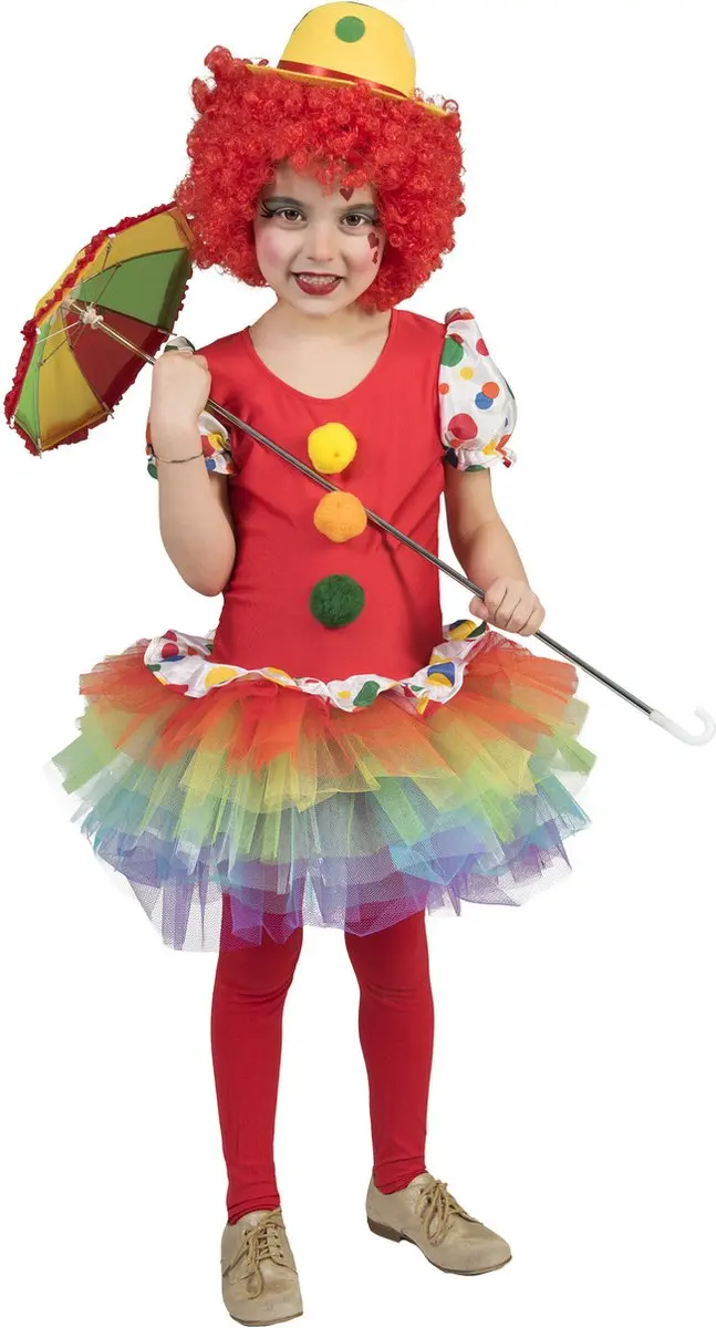 Espa Clown Chuckles Verkleedjurk 98 - Multicolor
