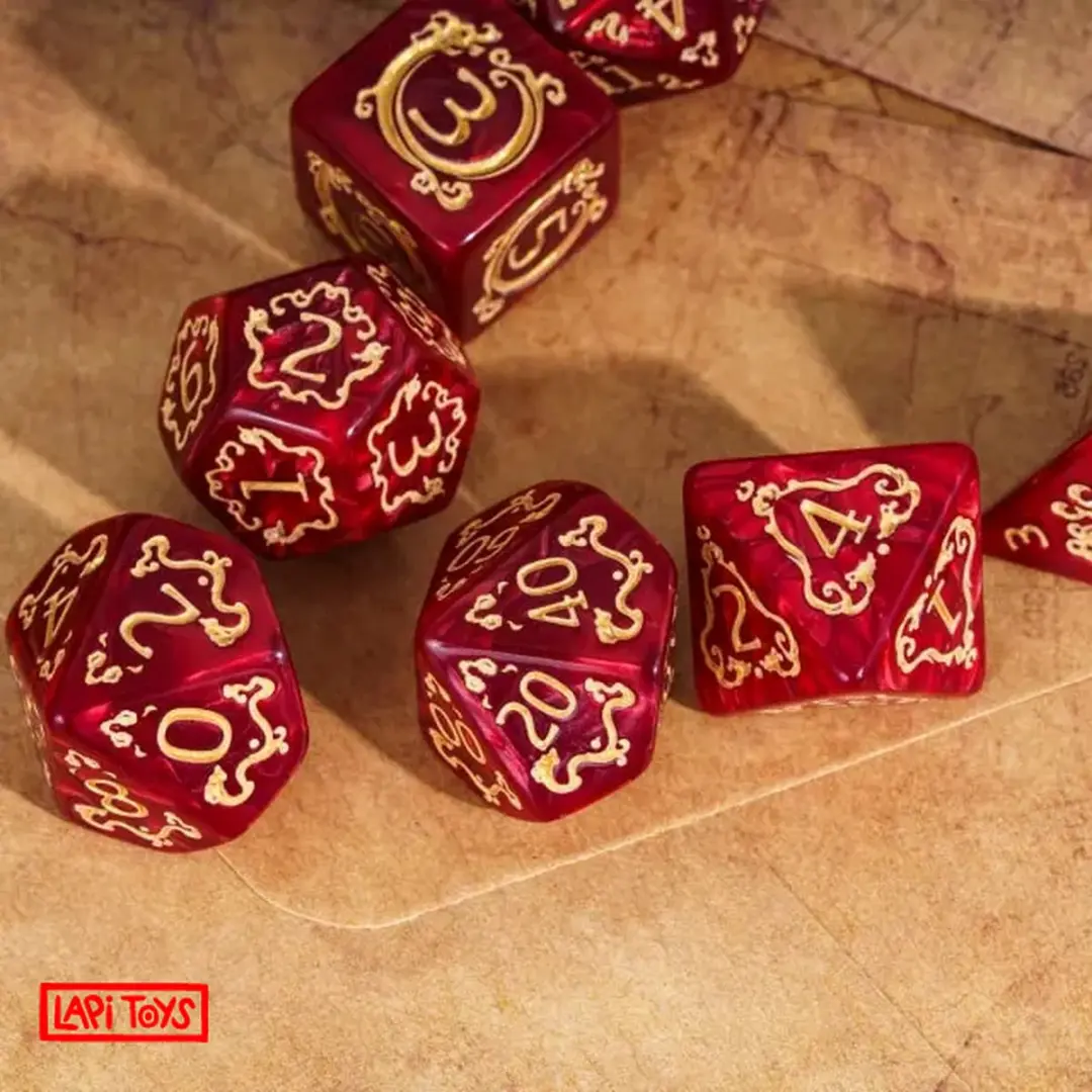 Lapi Toys D&D Dobbelstenen Set 7 Stuks - Rood