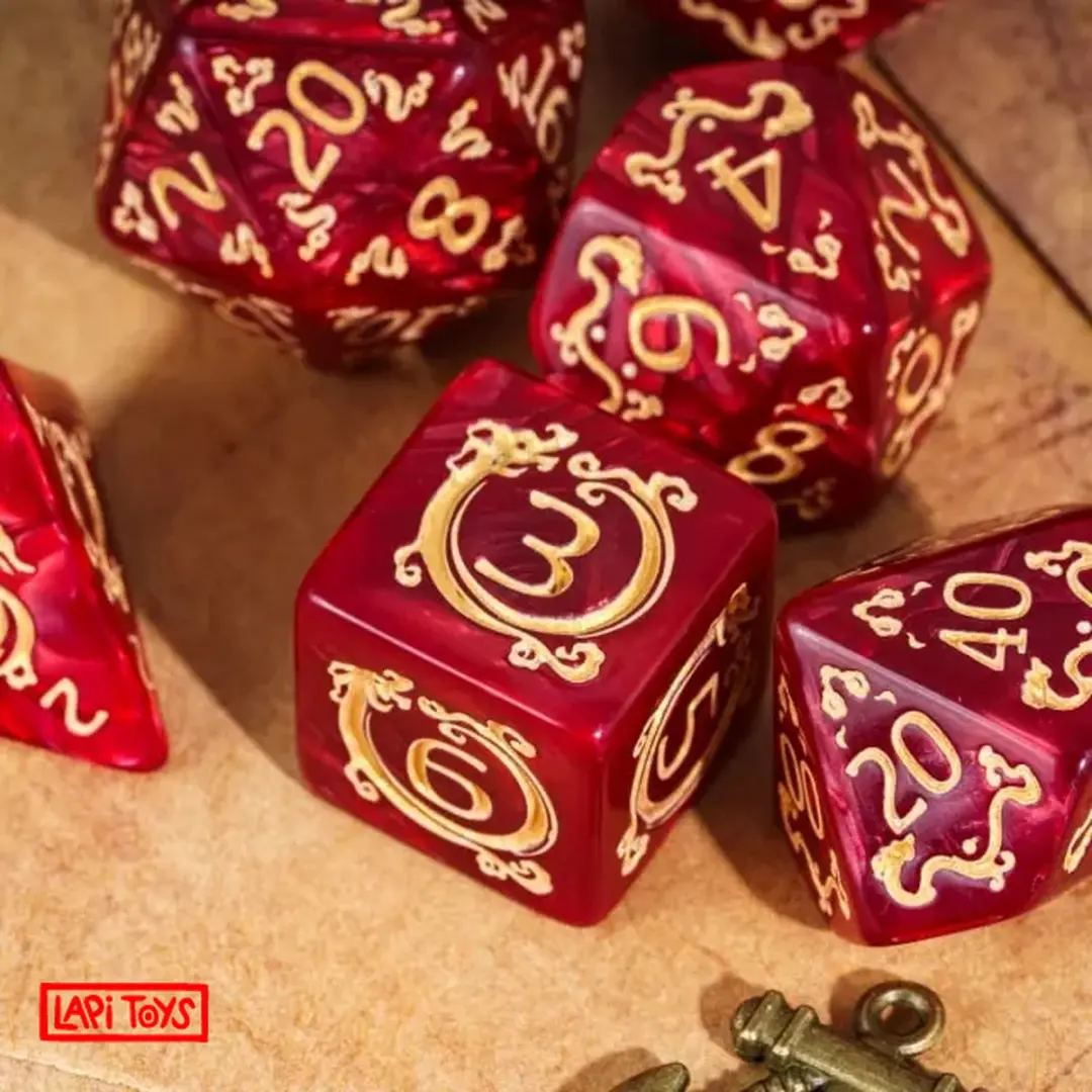 Lapi Toys D&D Dobbelstenen Set 7 Stuks - Rood